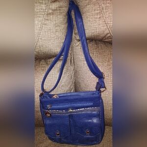 Elegant Blue HO Crossbody Bag